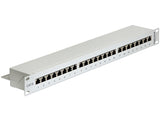 Delock 19″ Patchpanel 24 Port Cat.6 grau
