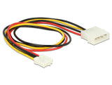 Delock Stromkabel 4 Pin Stecker > 4 Pin Floppy Buchse 40 cm