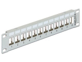 Delock 10″ Keystone Patchpanel 12 Port Metall grau