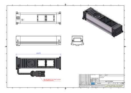 BACHMANN Steckdose 3f sw mt Einb Schutzk 916.003 IP20