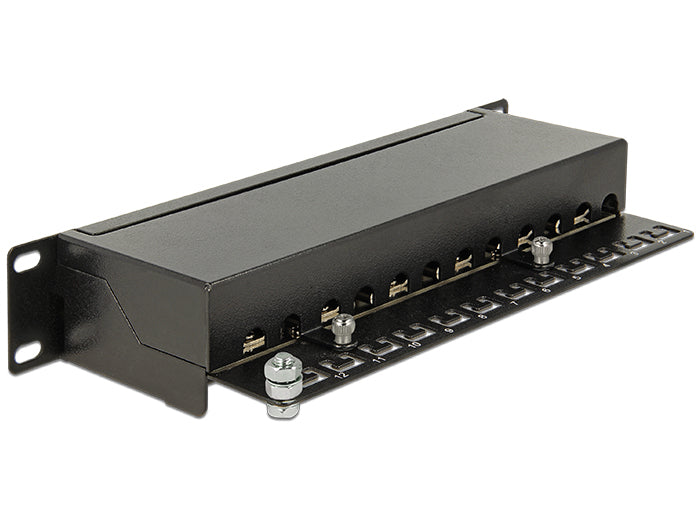 Delock 10″ Patchpanel 12 Port Cat.6A schwarz