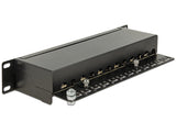Delock 10″ Patchpanel 12 Port Cat.6A schwarz