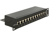 Delock 10″ Patchpanel 12 Port Cat.6A schwarz