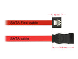 Delock SATA 6 Gb/s Kabel 10 cm rot FLEXI