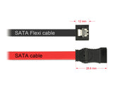 Delock SATA 6 Gb/s Kabel 30 cm schwarz FLEXI