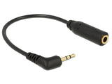 Delock Audiokabel Klinkenstecker 2,5 mm 3 Pin gewinkelt > Klinkenbuchse 3,5 mm 3 Pin