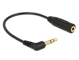 Delock Audiokabel Klinkenstecker 3,5 mm 3 Pin gewinkelt > Klinkenbuchse 2,5 mm 3 Pin