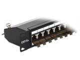 Delock 19″ Patchpanel 24 Port Cat.6A schwarz