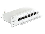Delock 19″ Patchpanel 24 Port Cat.6A grau