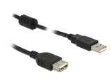 Delock Verlängerungskabel USB 2.0 Typ-A Stecker > USB 2.0 Typ-A Buchse 0,5 m schwarz
