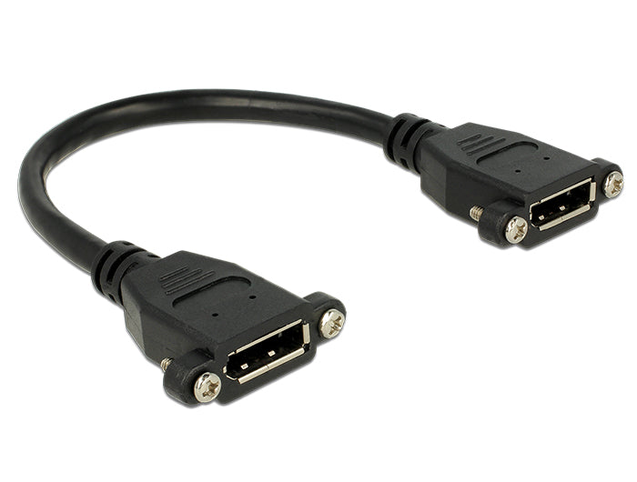 Delock Kabel DisplayPort 1.2 Buchse > DisplayPort Buchse zum Einbau 4K 60 Hz 0,25 m