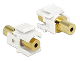 Delock Keystone Modul Klinkenbuchse 3,5 mm 4 Pin > Klinkenbuchse 3,5 mm 4 Pin vergoldet weiß