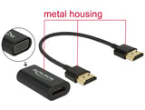 Delock Adapter HDMI-A Stecker > VGA Buchse Metallgehäuse mit 15 cm Kabel
