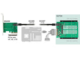 Delock 3.5″ Konverter SATA 22 Pin / SFF-8643 NVMe > 1 x M.2 Key M + 1 x M.2 Key B