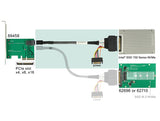 Delock Kabel SFF-8643 Stecker > U.2 SFF-8639 Buchse + SATA Stromanschluss 75 cm