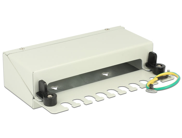 Delock Keystone Desktop Patchpanel 8 Port grau