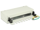 Delock Keystone Desktop Patchpanel 8 Port grau