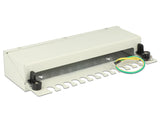 Delock Keystone Desktop Patchpanel 12 Port grau