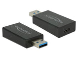 Delock Konverter USB 3.1 Gen 2 Typ-A Stecker > USB Type-C™ Buchse Aktiv schwarz