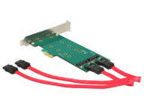 Delock PCI Express x1 Karte > 2 x intern M.2 Key B 110 mm - Low Profile Form Faktor