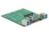 Delock Konverter SATA / USB 3.1 Typ-B Buchse > M.2 / mSATA Slot