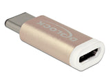 Delock Adapter USB 2.0 Micro-B Buchse > USB Type-C™ 2.0 Stecker kupferfarben