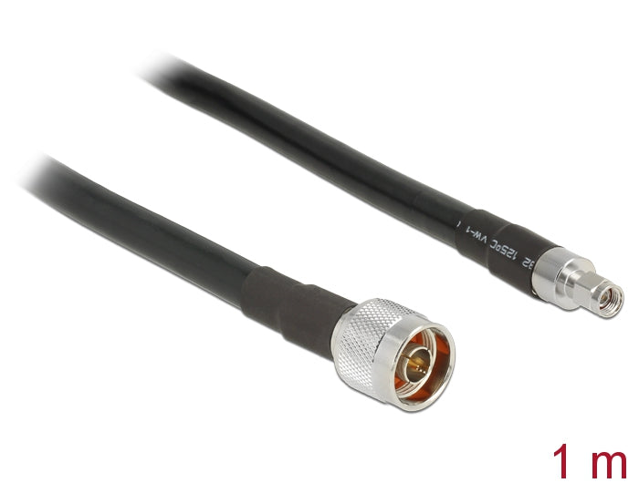 Delock Antennenkabel N Stecker > RP-SMA Stecker CFD400 LLC400 1 m low loss