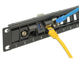 Delock 19″ Keystone Patchpanel 24 Port drehbar schwarz