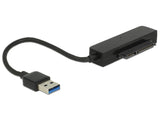 Delock Konverter USB 5 Gbps Typ-A Stecker > 22 Pin SATA 6 Gb/s mit 2.5″ Schutzhülle