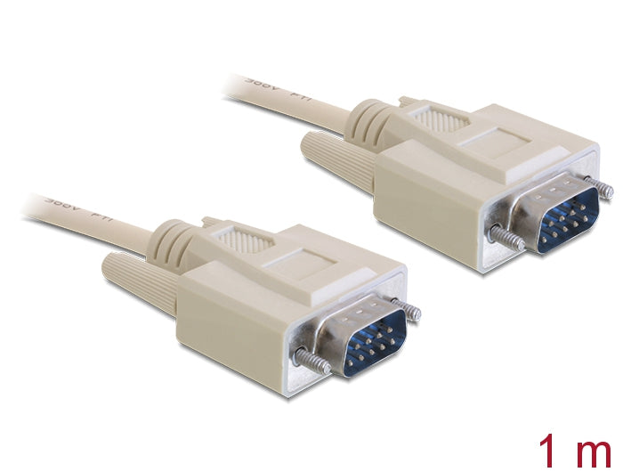 Delock Serielles Kabel D-Sub 9 Stecker zu Stecker 1 m