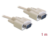Delock Serielles Kabel D-Sub 9 Stecker zu Stecker 1 m