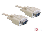 Delock Serielles Kabel D-Sub 9 Stecker zu Stecker 10 m