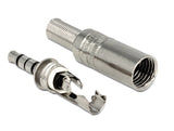 Delock Klinkenstecker 3,5 mm 4 Pin Stereo mit Knickschutz Lötversion