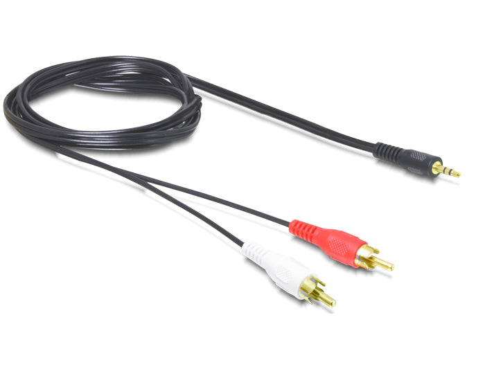 Delock Kabel Audio 3,5 mm Klinkenstecker > 2 x Cinch Stecker 1,5 m