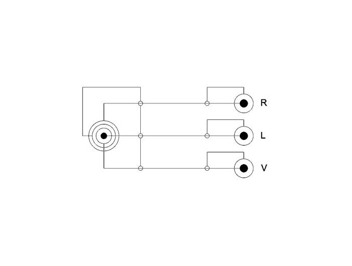 Delock Kabel Klinke 3,5 mm 4 Pin Stecker gewinkelt > 3 x Cinchstecker 1,5 m