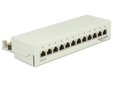 Delock Desktop Patchpanel 12 Port Cat.6 grau