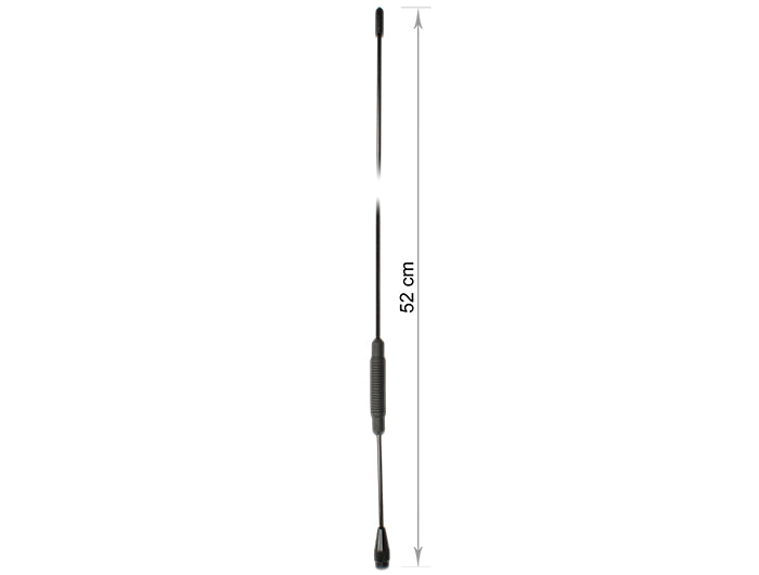 Delock TETRA BOS Antenne 380 - 410 MHz M6 Innengewinde 2,5 dBi 51,8 cm omnidirektional starr Schraubmontage outdoor schwarz