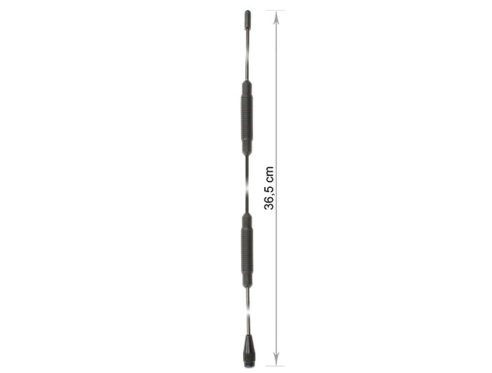 Delock TETRA Antenne 450 - 470 MHz M6 Innengewinde 5 dBi 36,6 cm omnidirektional starr Schraubmontage outdoor schwarz