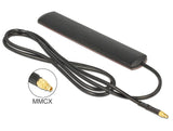 Delock LTE Antenne MMCX Stecker 3 dBi omnidirektional starr schwarz Klebemontage