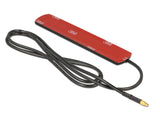 Delock LTE Antenne MMCX Stecker 3 dBi omnidirektional starr schwarz Klebemontage