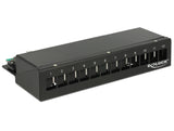 Delock Keystone Desktop Patchpanel 12 Port schwarz