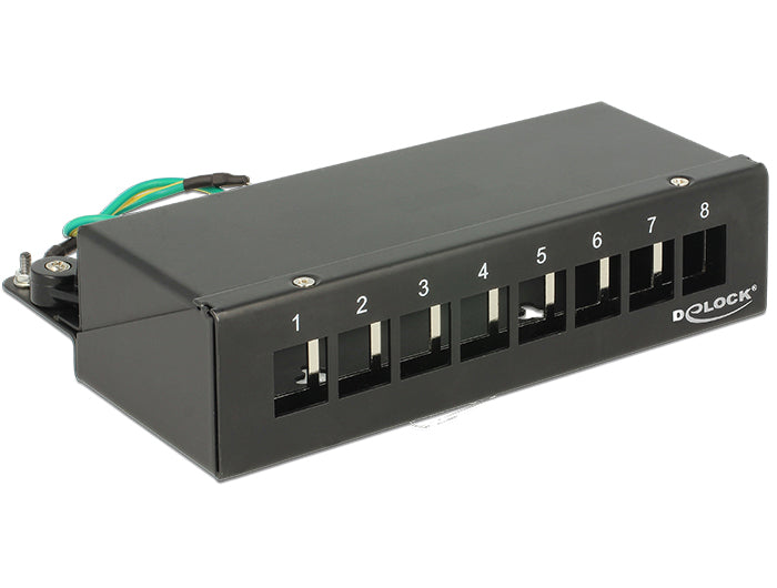 Delock Keystone Desktop Patchpanel 8 Port schwarz