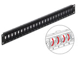 Delock 19″ Keystone Patchpanel 24 Port drehbar schwarz