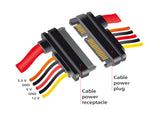 Delock Verlängerungskabel SATA 6 Gb/s 22 Pin Stecker > SATA 22 Pin Buchse (3,3 V + 5 V + 12 V) 10 cm