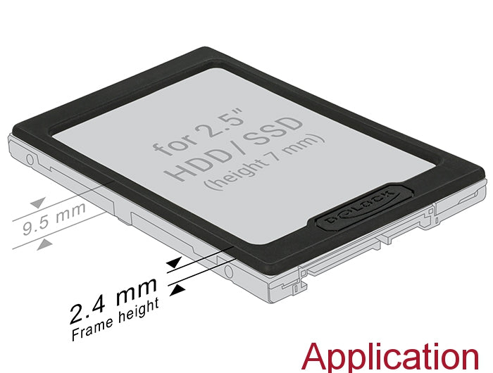 Delock 2.5″ HDD / SSD Erweiterungsrahmen