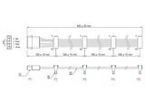 Delock Kabel Power Molex 4 Pin Stecker > 4 x SATA 15 Pin Buchse 40 cm