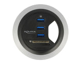 Delock Tisch-Hub 3 Port USB 3.0 + 2 Slot SD Card Reader