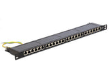 Delock 19″ Patchpanel 24 Port Cat.6 0,5 HE schwarz