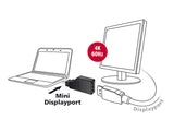 Delock Adapter mini DisplayPort 1.2 Stecker > DisplayPort Buchse 4K 90° gedreht schwarz