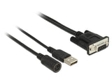 Navilock Anschlusskabel MD6 Seriell > D-SUB 9 Seriell für GNSS Empfänger Stromversorgung über USB